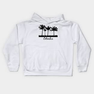 Colombia Palm Trees Silhouette Kids Hoodie